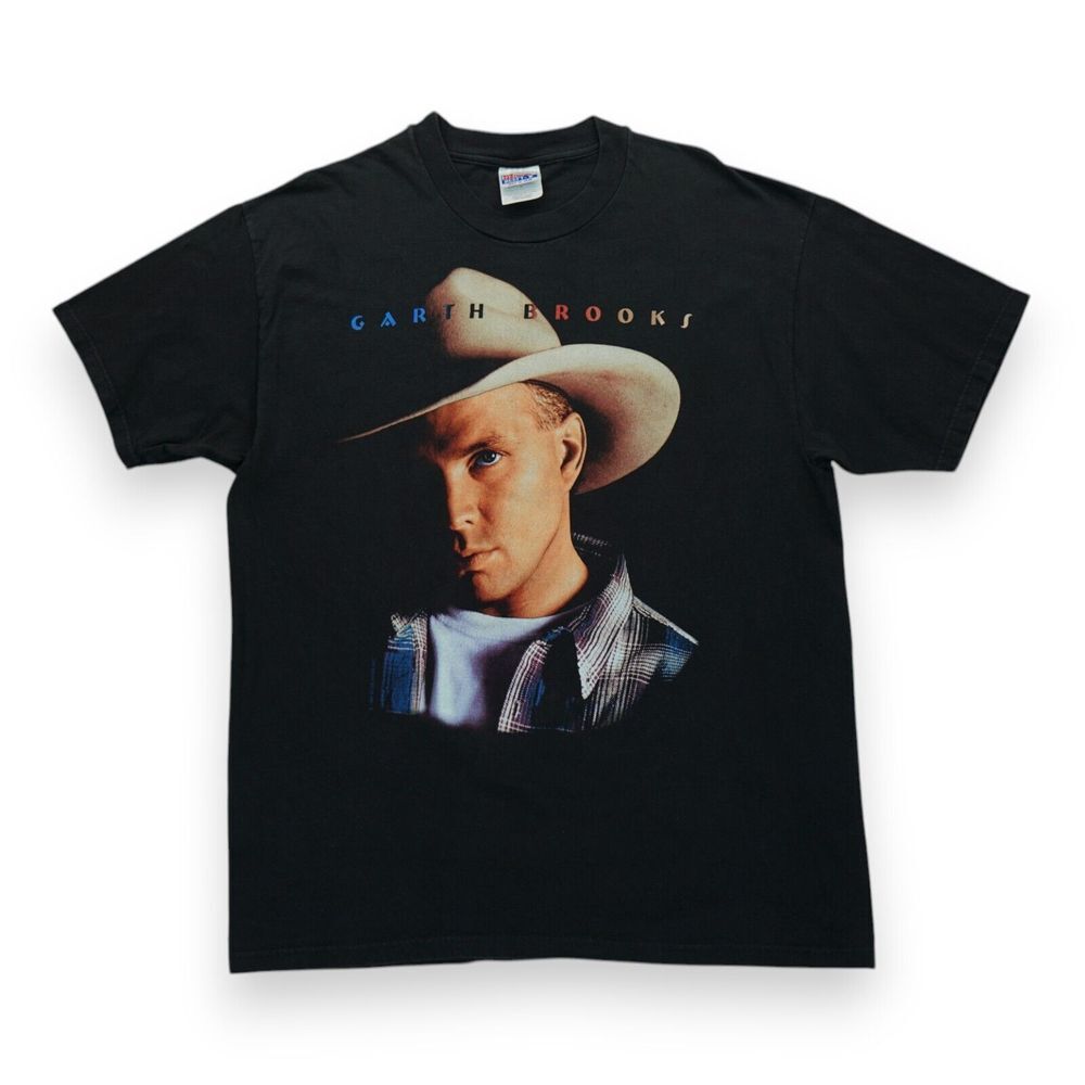 Vintage Tour 1998 Garth‎ Brooks Hanes Beefy T Shirt Mens XL Band Country Black
